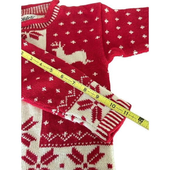 Snowflake Winter Wonderland Snow Holiday 🦌 Deer Toddler Crewneck Sweater 4T - Picture 8 of 11